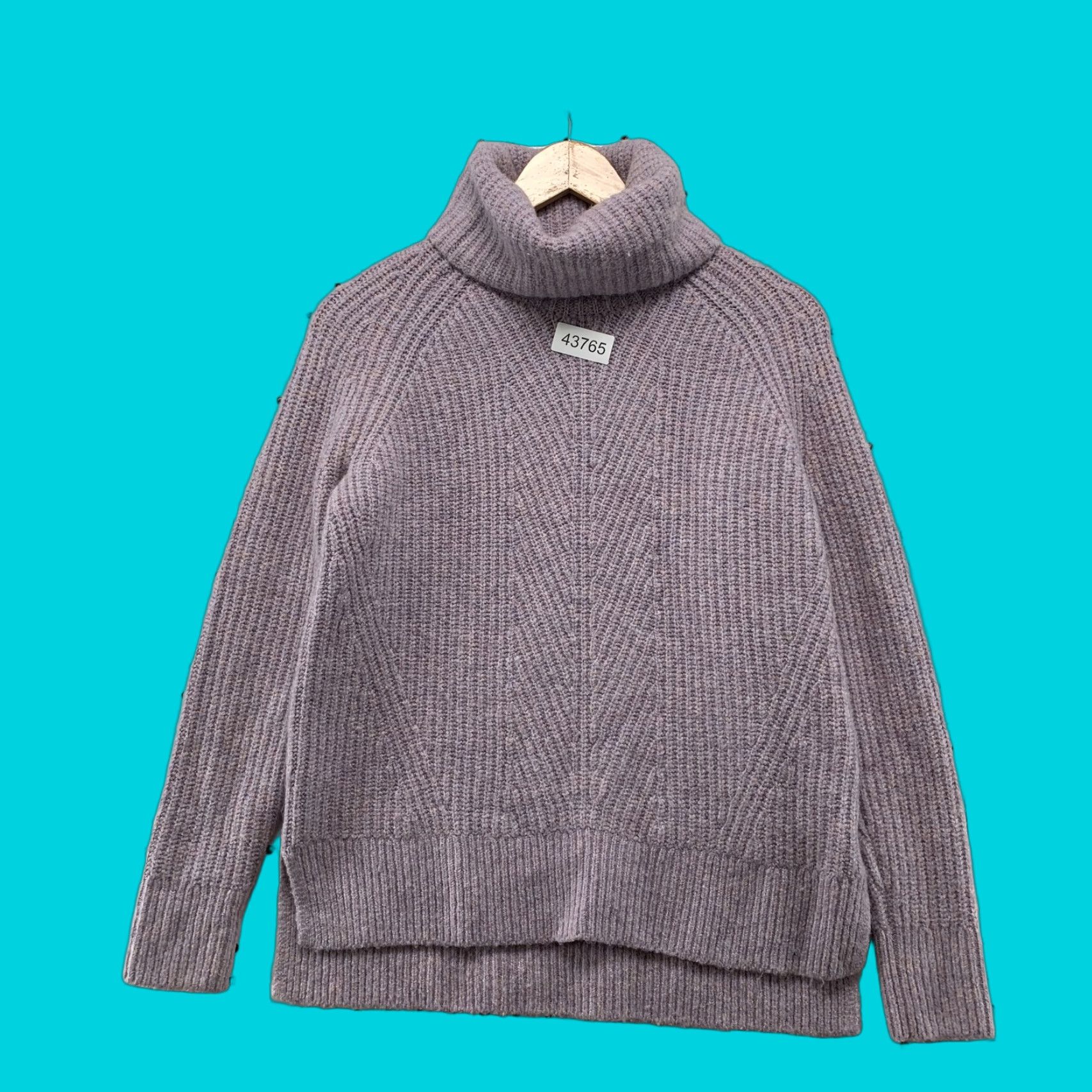 Madewell Madewell Wool Blend Purple Turtleneck Sweater Womens 2XS Knit Pullover, Cozy Knit Pullover, Winter Fall, Purple, 2XS Womens Pullover Size XXS / US 00 / IT 34 - 1 Thumbnail