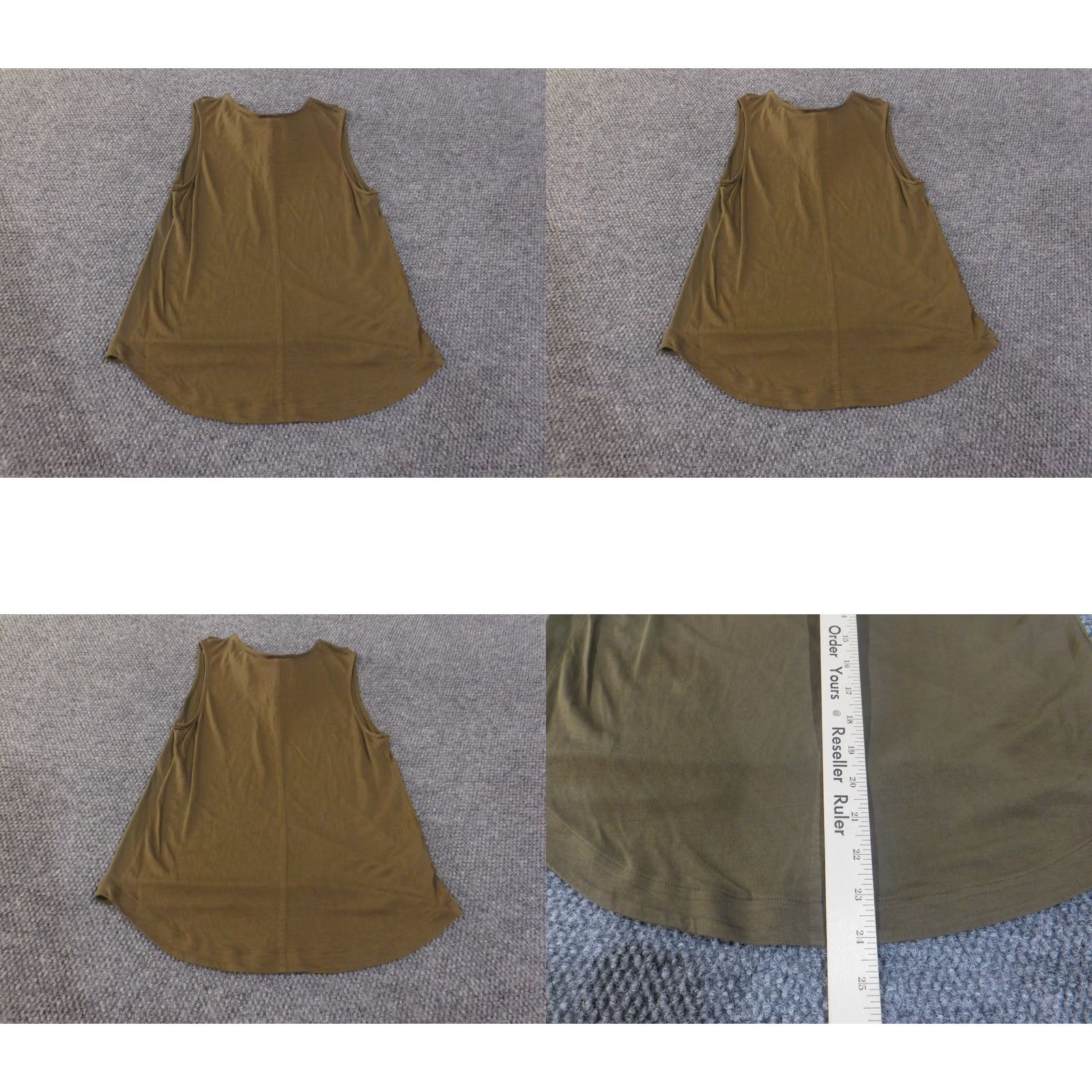 Ann Taylor Ann Taylor Loft Blouse Shirt Womens Large Green Sleeveless Round Neck Polyester Rayon Knit Casual Size L / US 10 / IT 46 - 8 Thumbnail