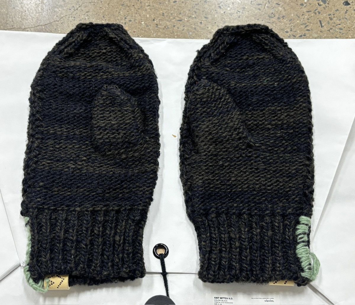 Visvim Visvim Knit Mitten N.D.，black Size ONE SIZE - 2 Thumbnail