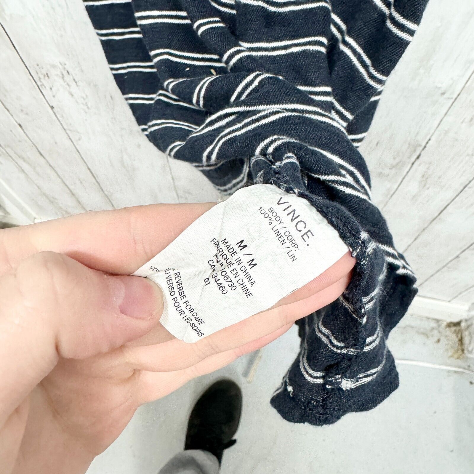 Vince Vince Dress Sz Medium Navy Mini Linen Sleeveless Round Neck Size M / US 6-8 / IT 42-44 - 3 Thumbnail