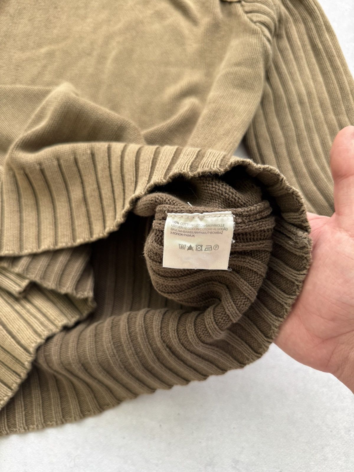 Le Grande Bleu (L.G.B.) Vintage Diesel Style Y2k Zipped Neck Ribbet Sweater Size US S / EU 44-46 / 1 - 8 Thumbnail