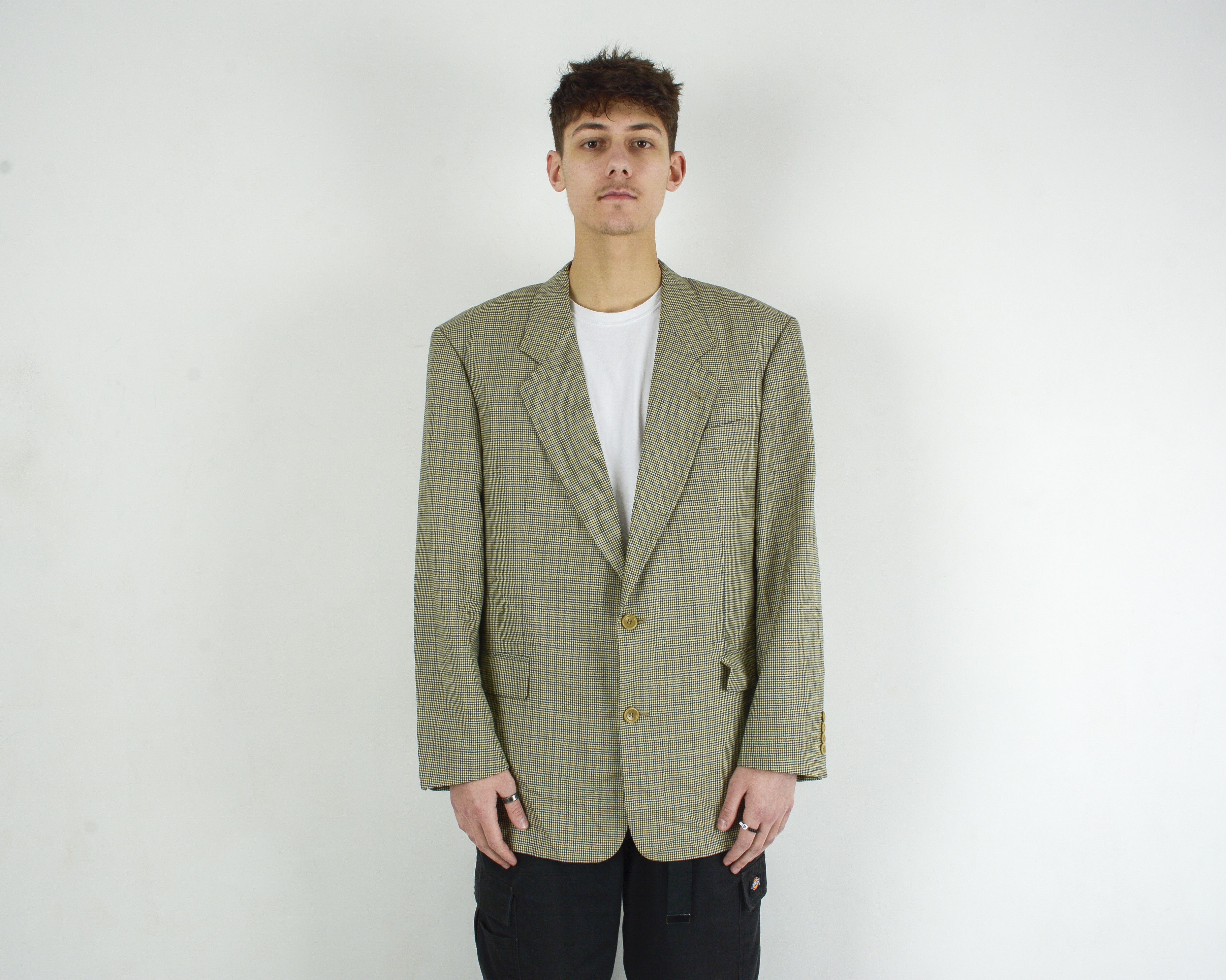 Hugo Boss Delon Houndstooth XL Blazer Uk 44 Us Suit Jacket Coat Eu 54 Size 44R - 1 Thumbnail