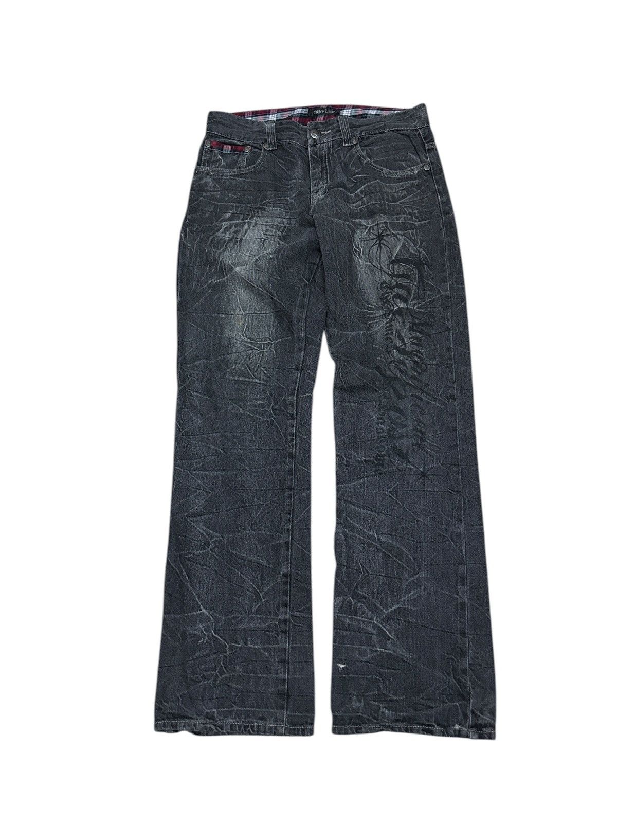 Japanese Brand Y2K Wild Life Tribal Flare Denim Size US 32 / EU 48 - 1 Thumbnail
