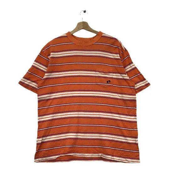 Hang Ten Vtg 80’ HANG TEN SURFING Striped Yellow Tag Orange Tee Shirt Size US M / EU 48-50 / 2 - 1 Thumbnail