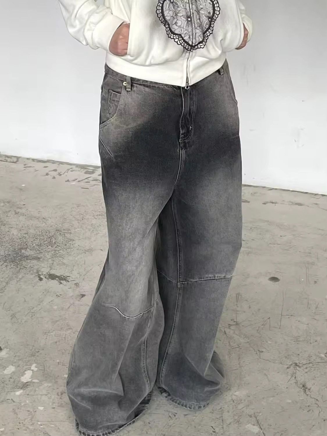 Japanese Brand × Jean High Waist Baggy Washed Denim Jeans y2k Size 27" / US 4 / IT 40 - 4 Thumbnail