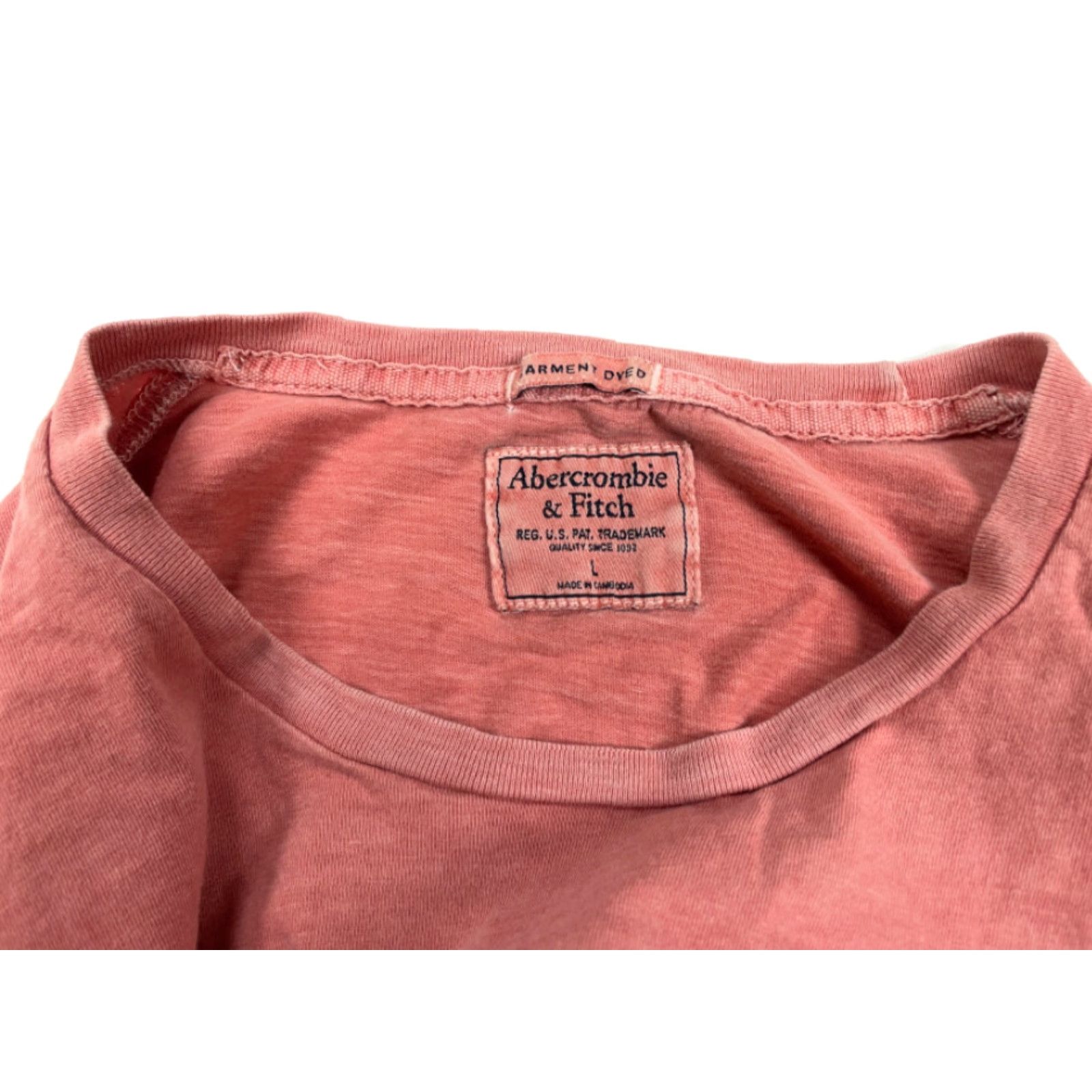 Abercrombie & Fitch VINTAGE Abercrombie & Fitch T-Shirt Men Large Pink Cotton Pocket Classic 80s 90s Size US L / EU 52-54 / 3 - 5 Thumbnail
