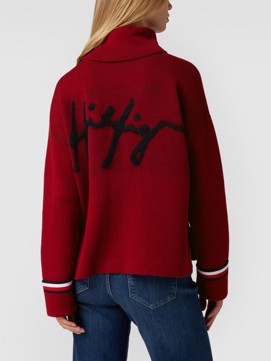 Designer × Tommy Hilfiger TOMMY HILFIGER Burgundy Relaxed Turtleneck Sweater Size XS / US 0-2 / IT 36-38 - 5 Thumbnail