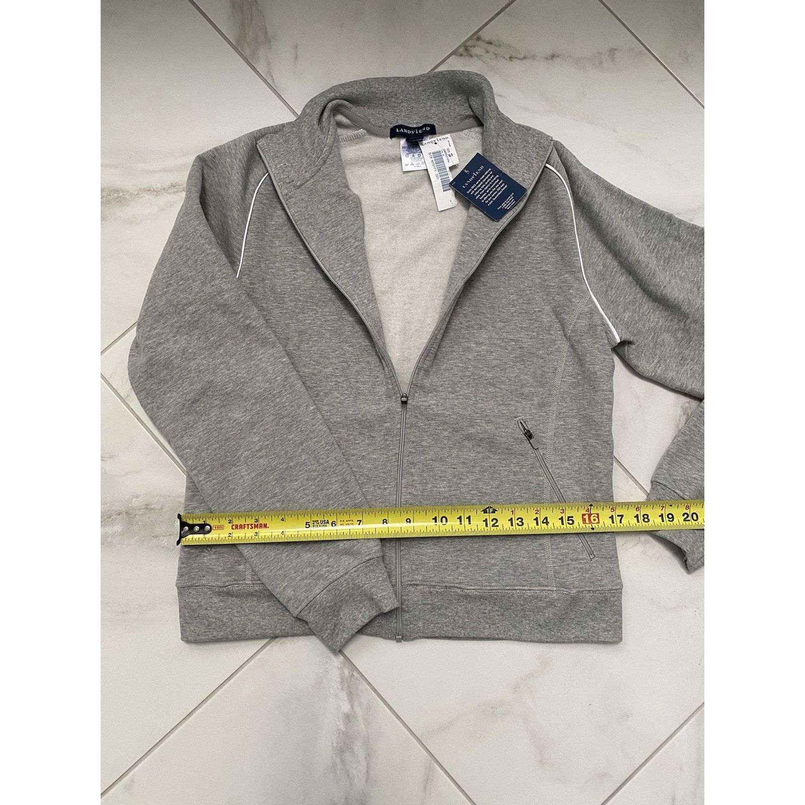 Lands' End Lands End woman small NWT Grey Jacket w/ pockets Size S / US 4 / IT 40 - 4 Thumbnail