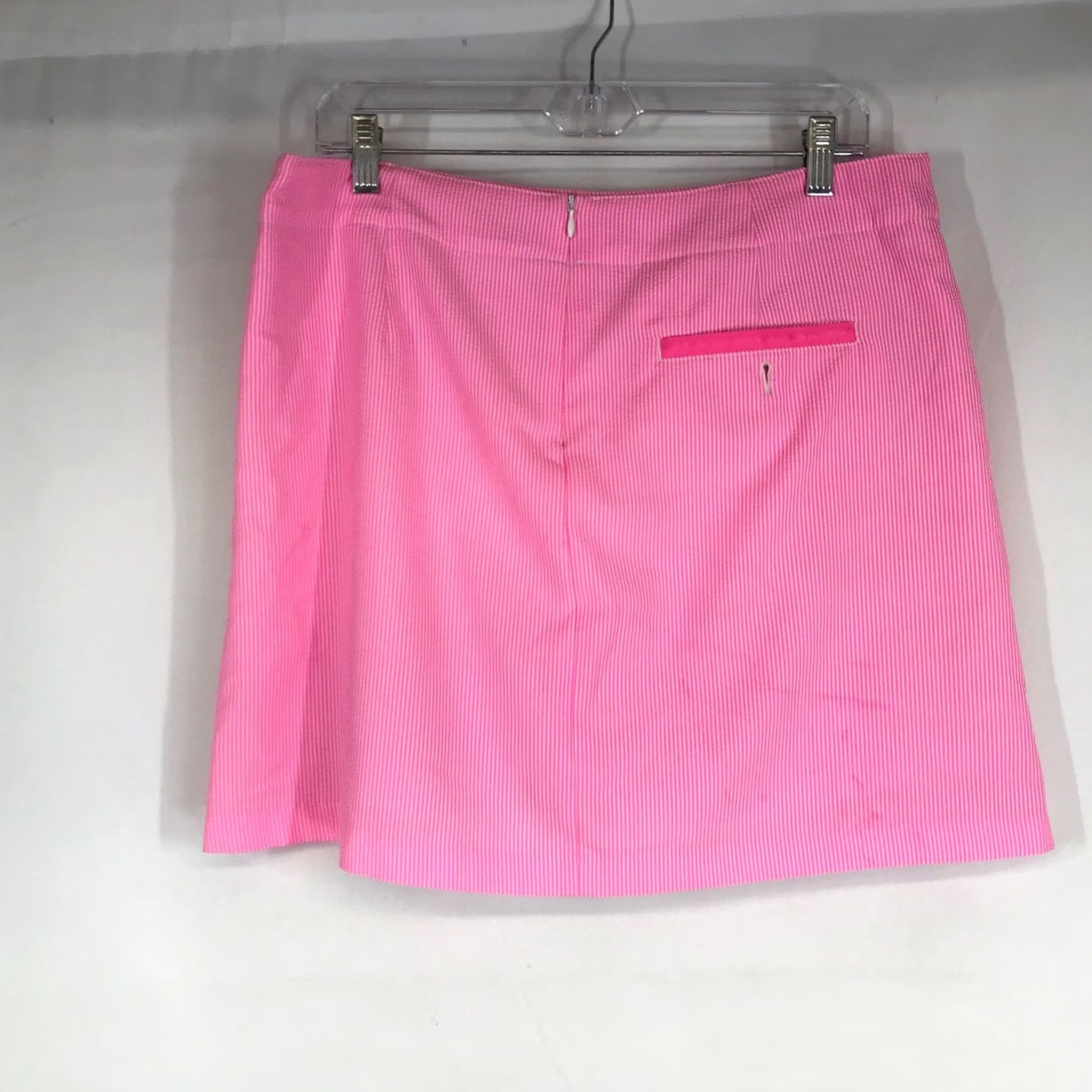 Pinko Lady Hagen Pink White Seersucker Striped Golf Skort Womens Size 12 Activewear Size ONE SIZE - 4 Thumbnail