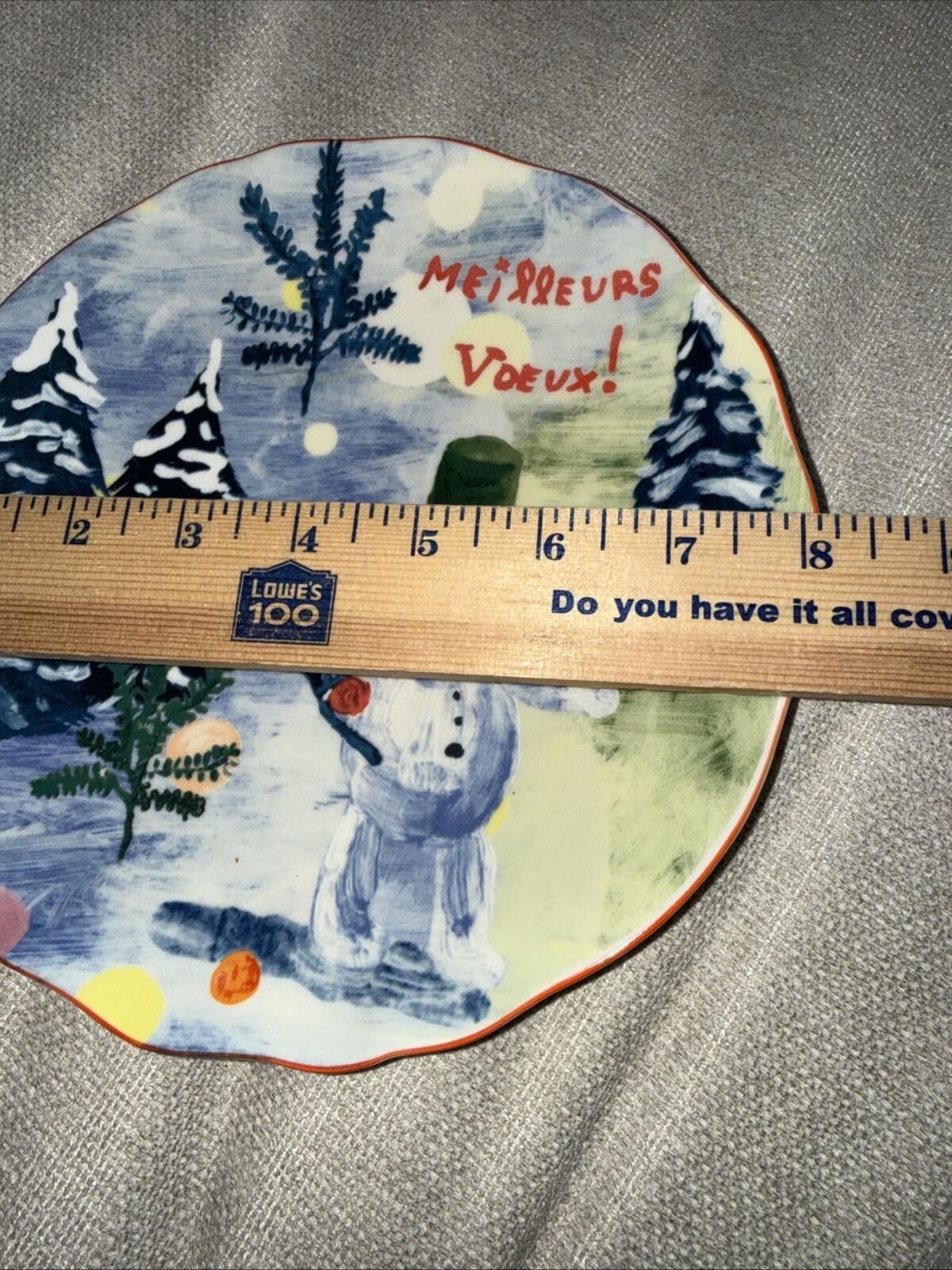 Other Anthropologie Nathalie Lete Salad Plate Snowman Christmas Size ONE SIZE - 5 Thumbnail