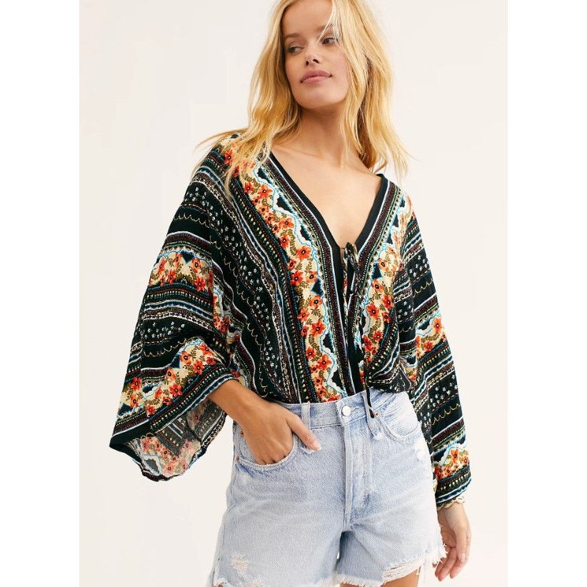 Free People Free People Intimately Floral Dolman Sleeve Bodysuit XS Size XS / US 0-2 / IT 36-38 - 3 Thumbnail