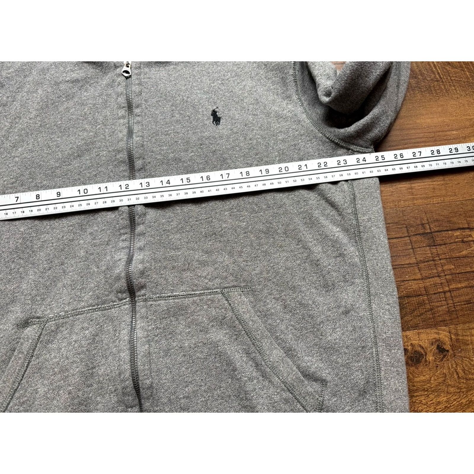 Polo Ralph Lauren Polo Ralph Lauren Hoodie Mens XL Gray Full Zip Waffle Thermal Fleece Sweatshirt Size US XL / EU 56 / 4 - 7 Thumbnail