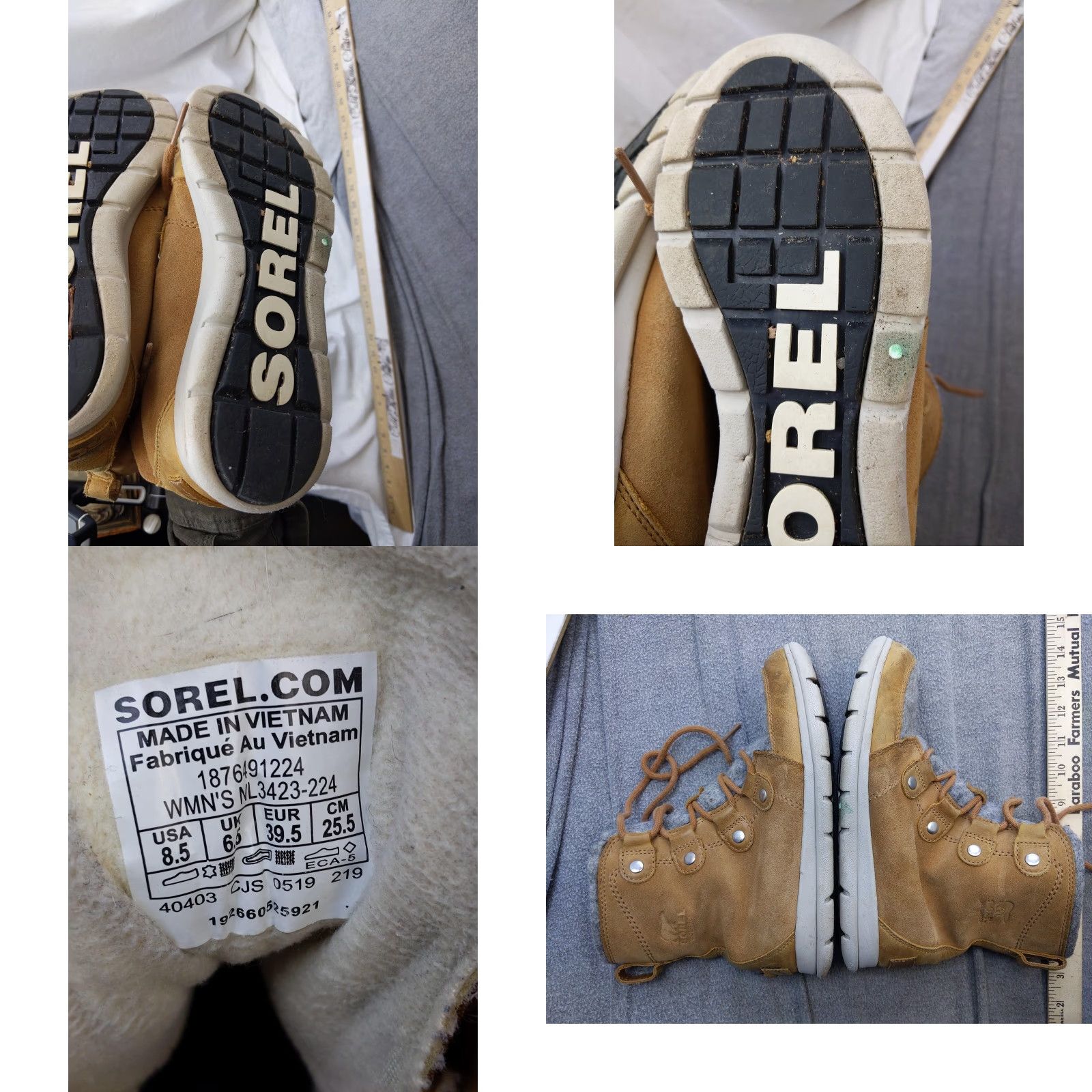 SOREL Sorel Snow Boot Womens 8.5 Brown Suede Ankle Lined Flat Winter NL3423-224 Size M / US 6-8 / IT 42-44 - 8 Thumbnail
