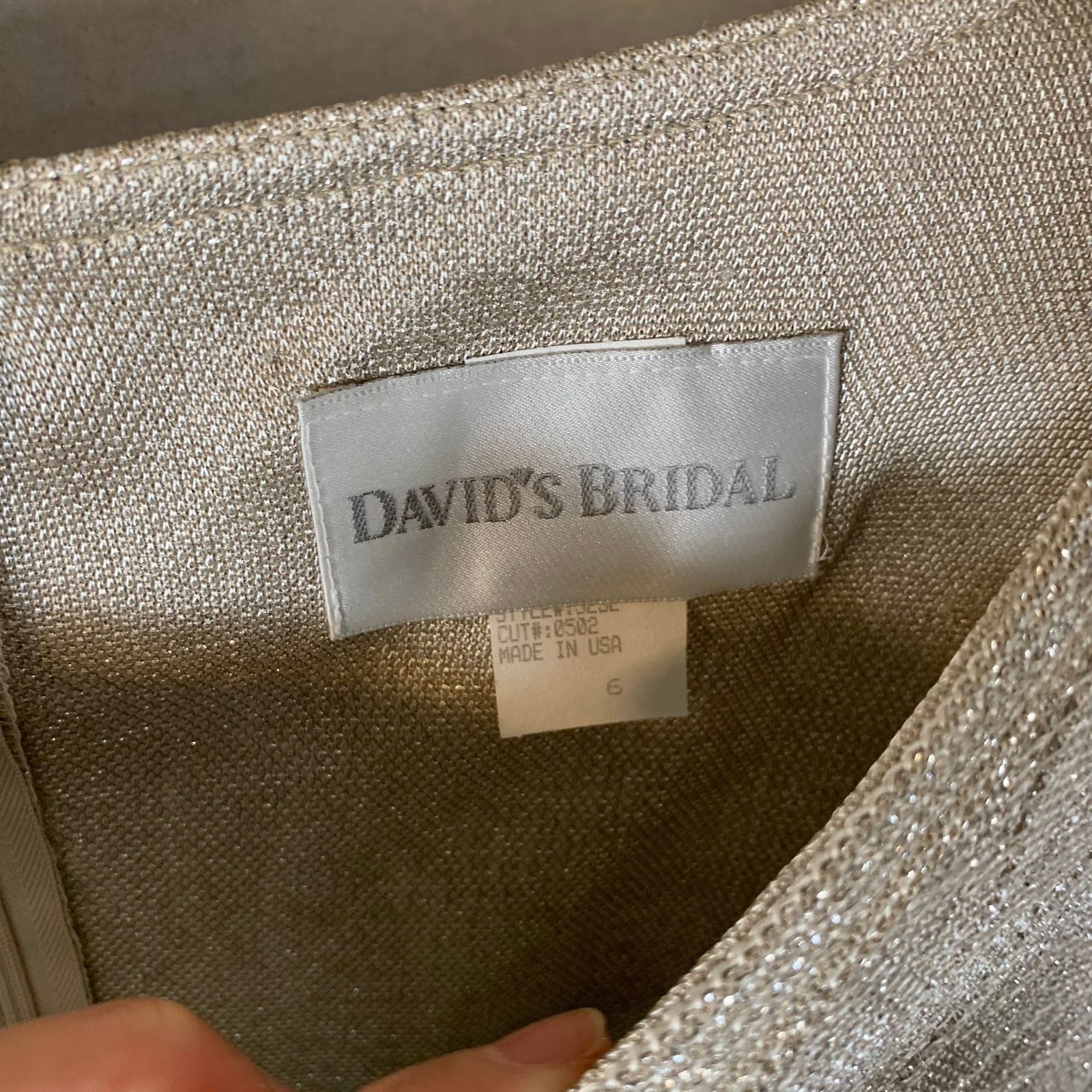 Other David’s Bridal silver top size 6 Size S / US 4 / IT 40 - 2 Thumbnail
