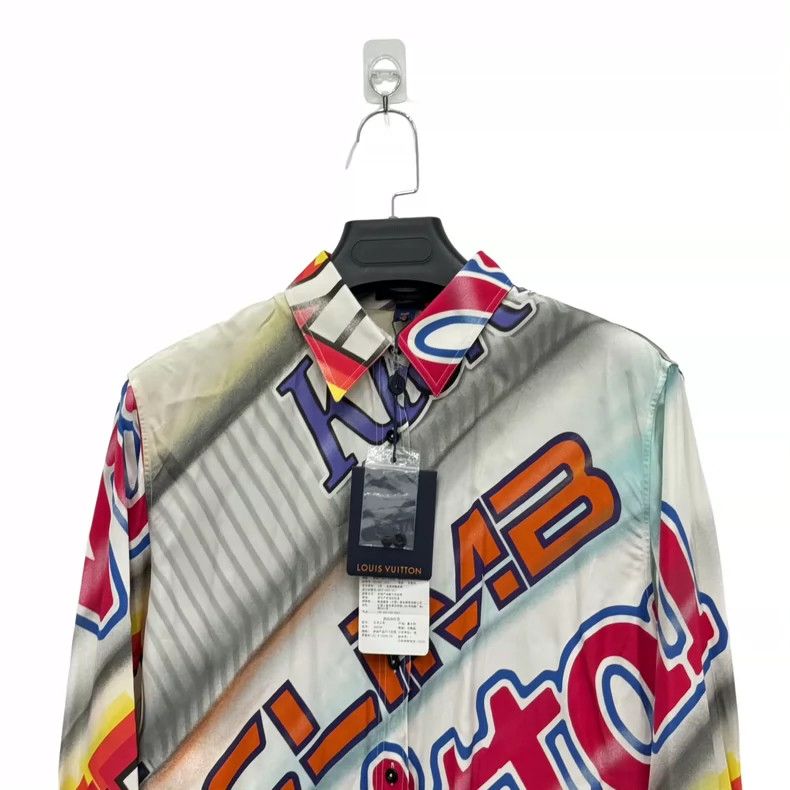 Louis Vuitton Louis Vuitton Graffiti Letter Shirt Size US M / EU 48-50 / 2 - 2 Thumbnail