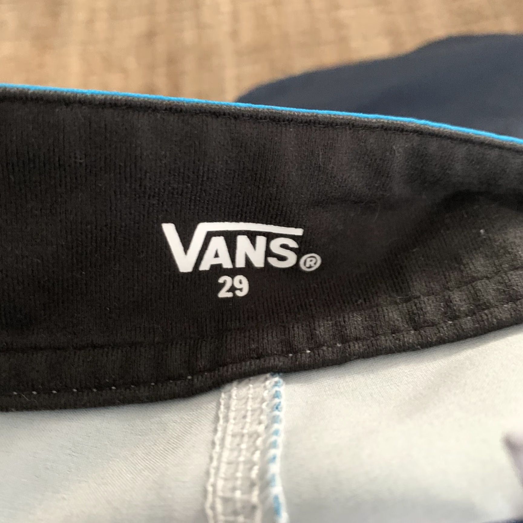 Vans VANS Board Shorts Mens 29 Teal Tie Dye Swim Trunks Drawstring Cargo Blue Size US 29 - 3 Thumbnail