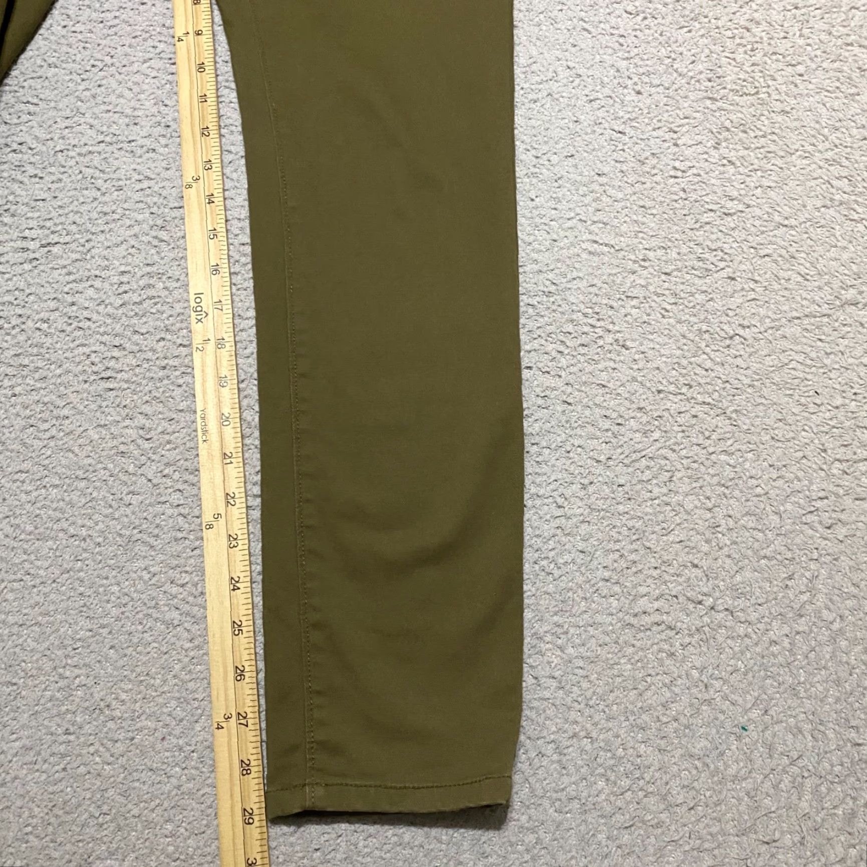 Vintage L.L. Bean Pants Womens 10 Green Slim Straight Chino Mid Rise Outdoor Work Size 32" / US 10 / IT 46 - 6 Thumbnail