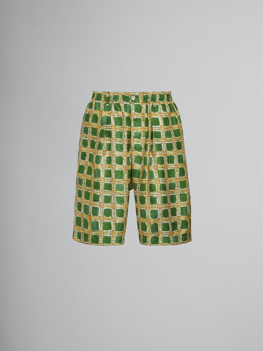 Marni o1w1db10125 Silk Twill Shorts in Green Size US 30 / EU 46 - 1 Thumbnail