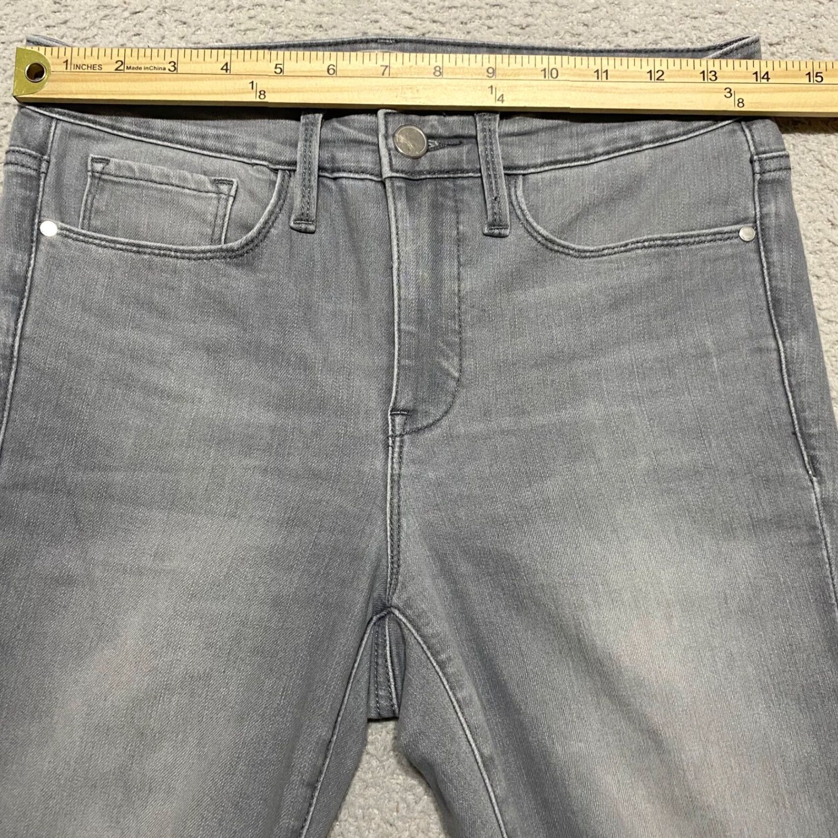 Athleta Athleta Jeans Womens Skinny Mid Rise Inseam 29" Gray Size 6 Denim Cotton Polyester Spandex Regular 28" Waist 8.5-10.5 in Size 28" / US 6 / IT 42 - 5 Thumbnail