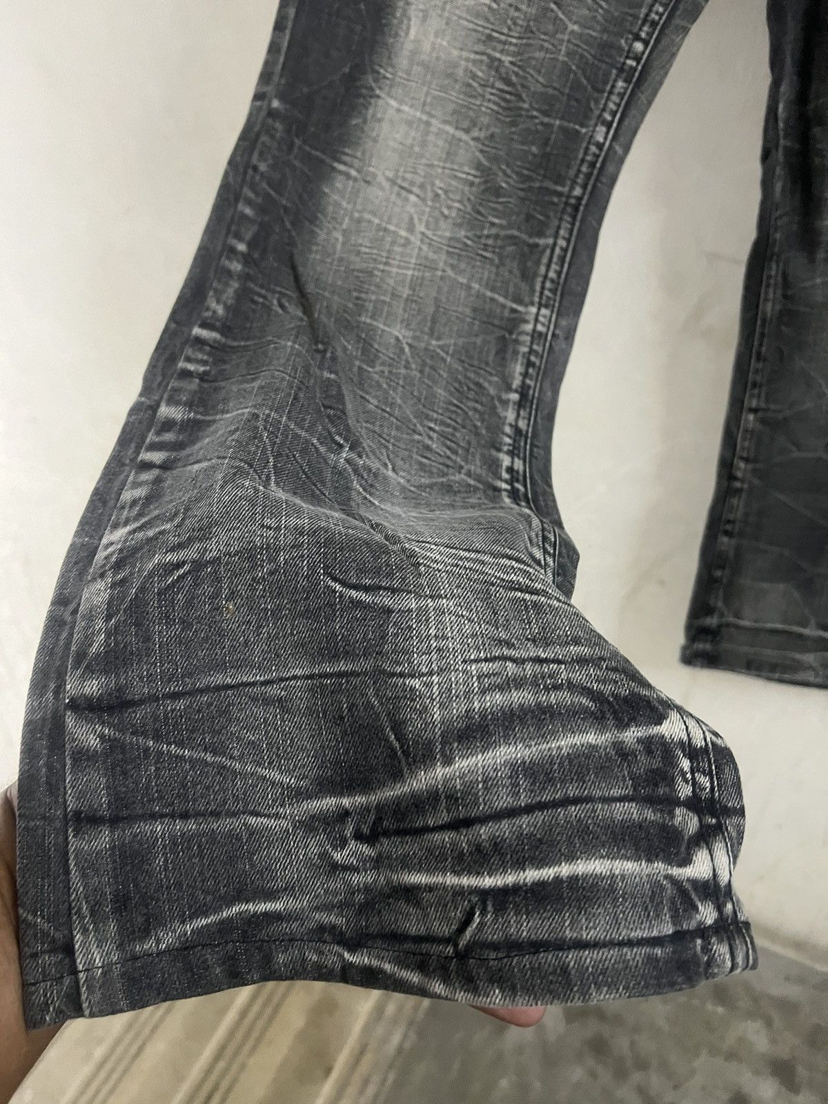 Designer × Hysteric Glamour × Japanese Brand FLARED🔥BLOW BY BLUE DISTRESSED DENIM PANT Size US 36 / EU 52 - 6 Thumbnail