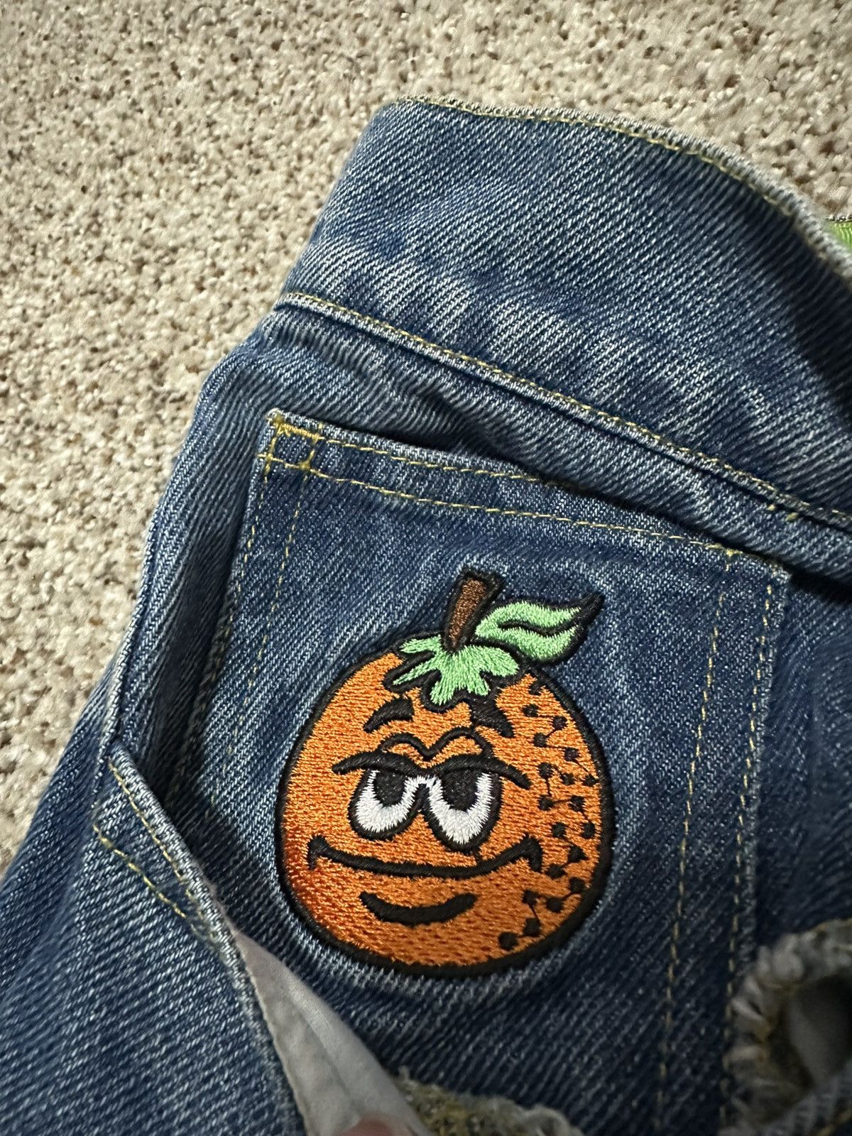 Other Smooth18 Orange Embroidered Denim Jeans Size US 28 / EU 44 - 3 Thumbnail