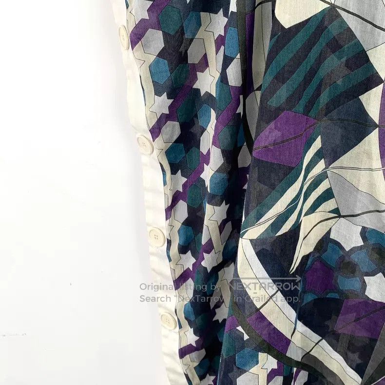 Hermes Hermes Multicolor Compass Geometric Pattern Printed Cotton Size XXS / US 00 / IT 34 - 5 Thumbnail