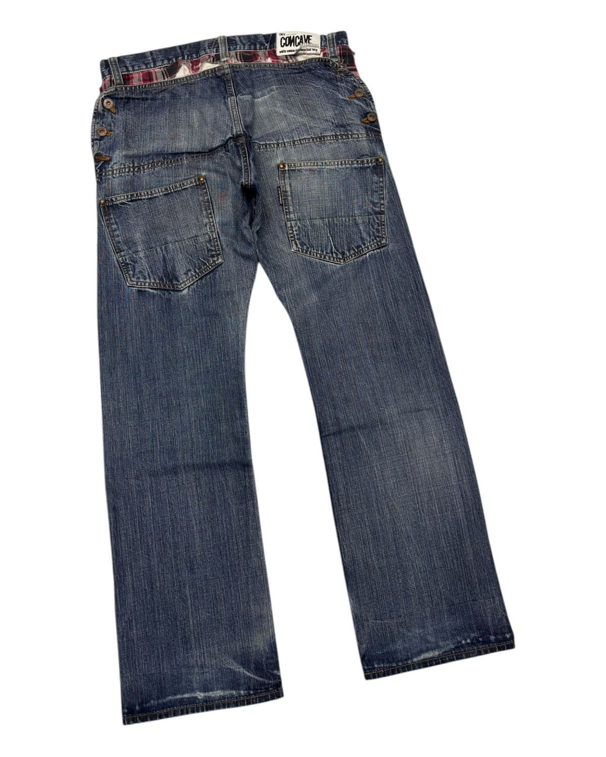Hysteric Glamour 🔥Double Waist CNCV Concave Attempt DISTRESS THRASHED JEANS Size US 34 / EU 50 - 6 Thumbnail