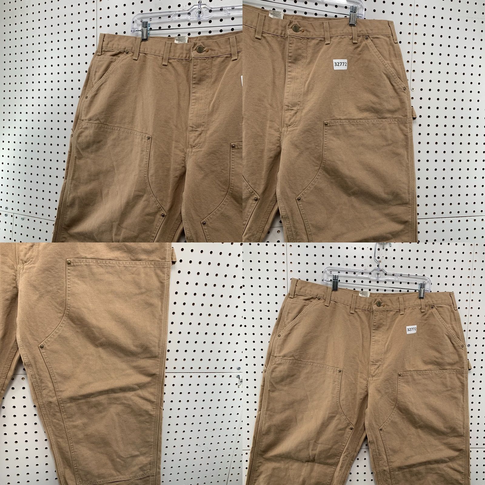 Carhartt VINTAGE Carhartt Pants Double Knee Canvas Mens 42x35 Brown USA Union Made Carhartt Pants Men 42x35 Brown USA Carpenter Style Size US 42 / EU 58 - 8 Thumbnail