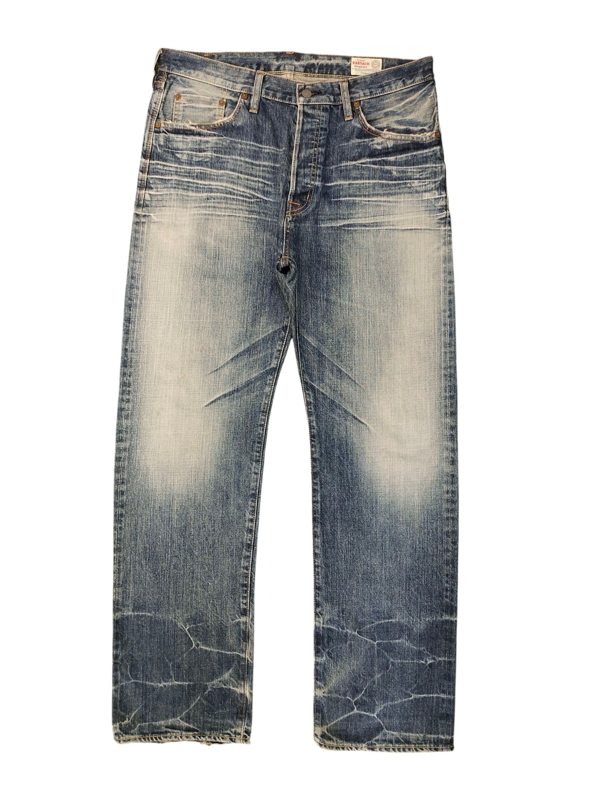 Kapital Vintage 90s Bartack Japan Selvedge Clawmark Distress Jeans Size US 35 - 1 Thumbnail