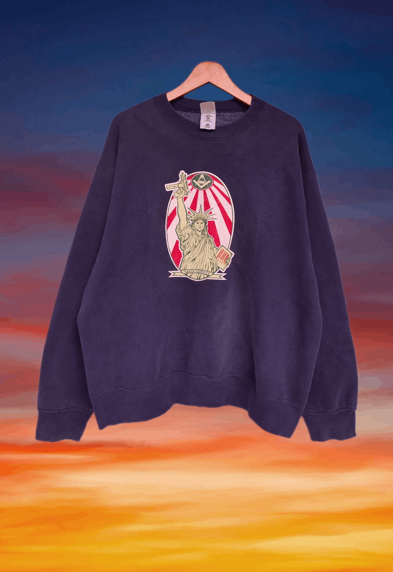 Rap Tees Streetwear Vintage 90s Takin' Liberty Sweatshirt rapteestyle Size US L / EU 52-54 / 3 - 1 Thumbnail