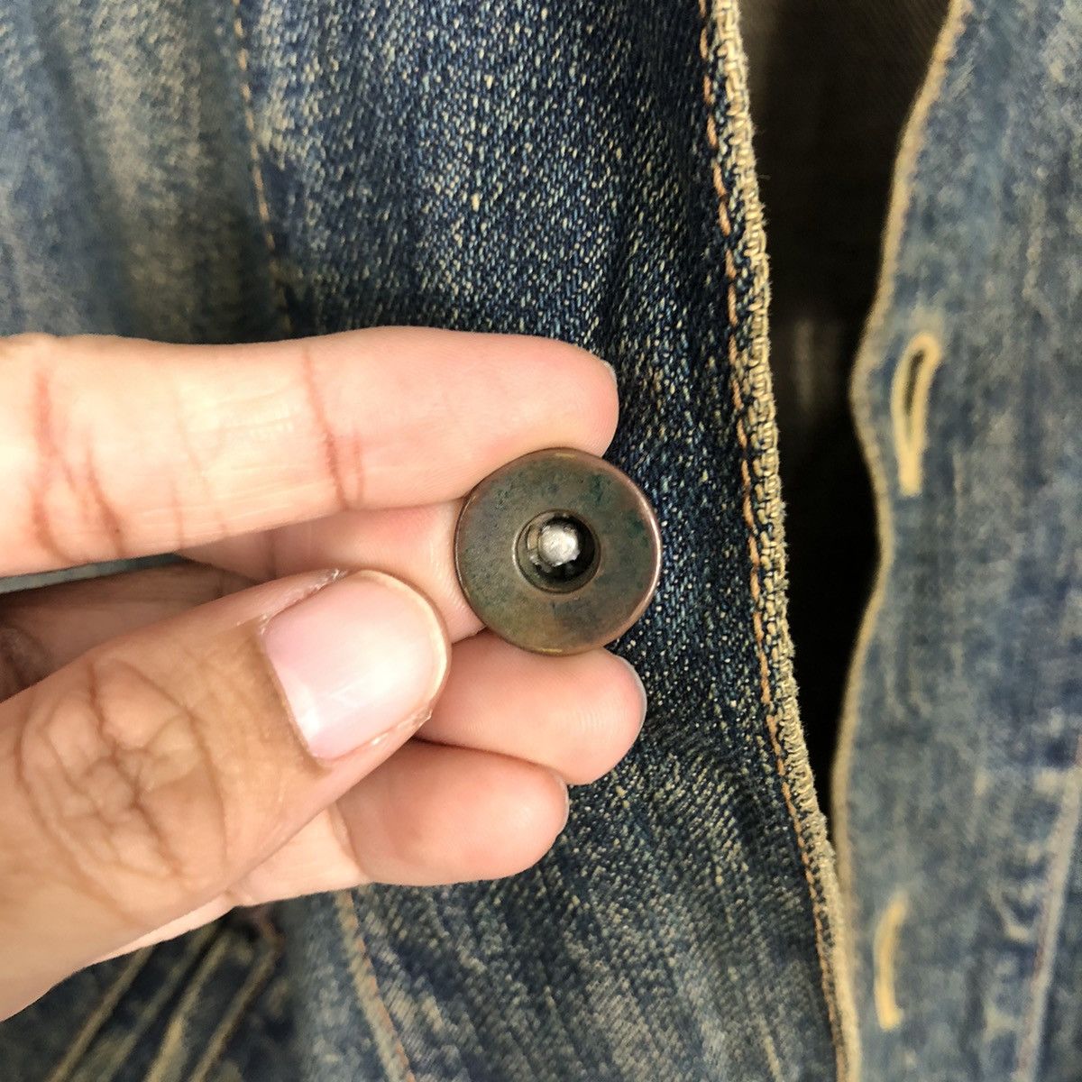 Hysteric Glamour 📌Vintage Biker Trucker Denim Jacket Button Made in Japan Size US M / EU 48-50 / 2 - 17 Thumbnail
