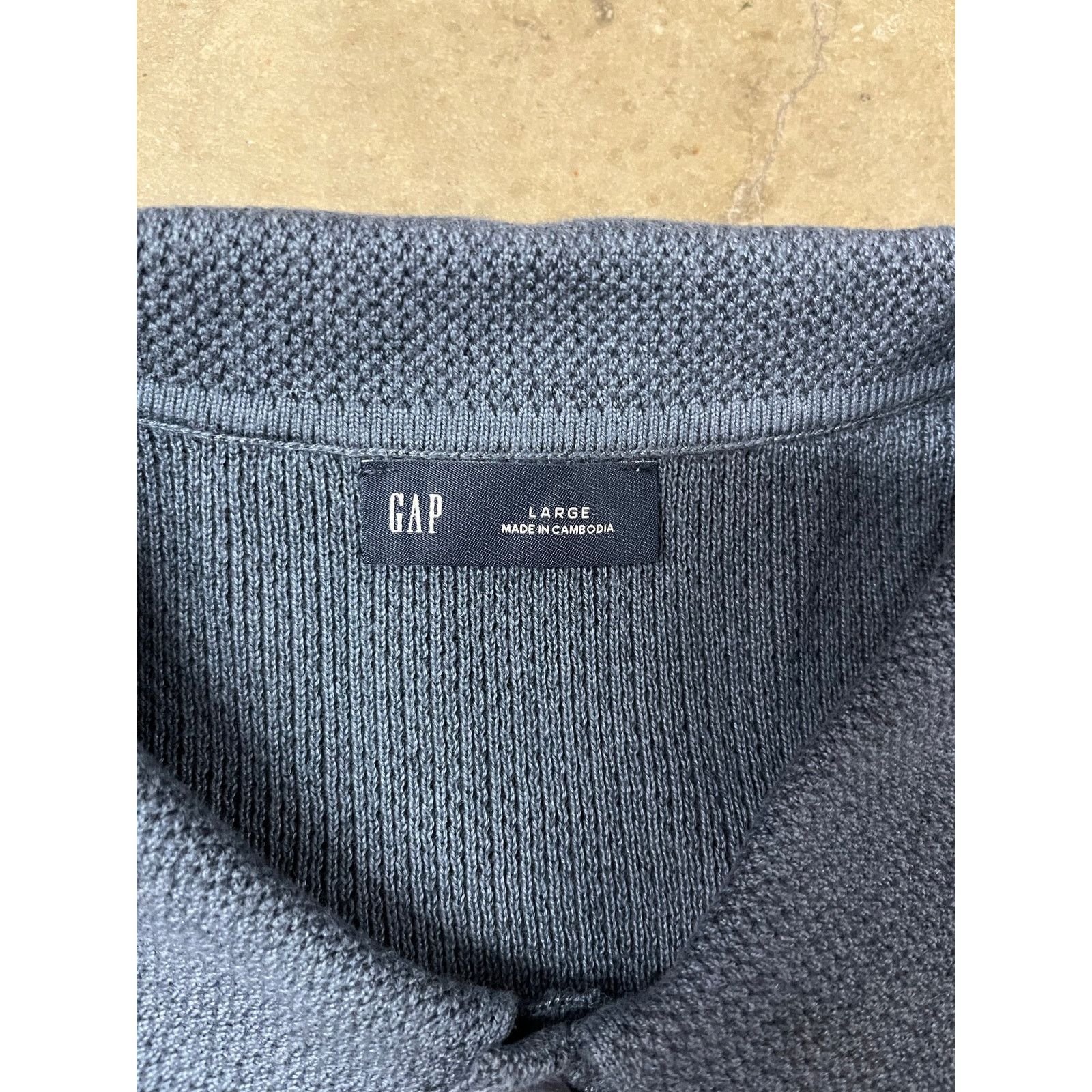 Gap Gap Men - Textured Polo Shirt / Navy / L / NWOT Size US L / EU 52-54 / 3 - 4 Thumbnail
