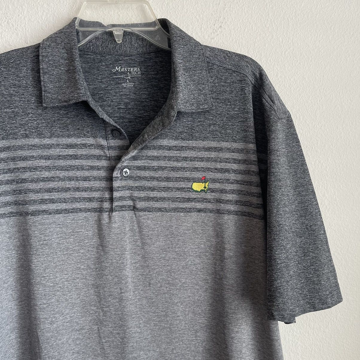 The Masters Master Tech Striped Heather Short Sleeve Performance Polo Size US L / EU 52-54 / 3 - 1 Thumbnail