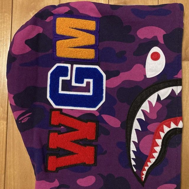 Bape BAPE Purple Camo Shark Full Zip Hoodie a bathing ape Size US L / EU 52-54 / 3 - 5 Thumbnail