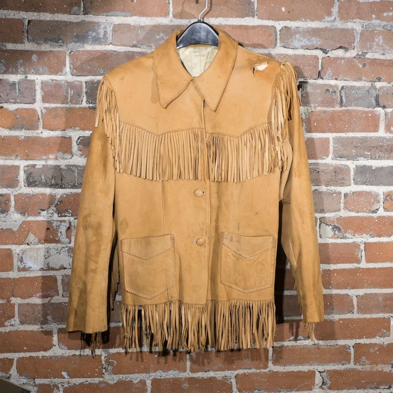 Levi's Vintage Levis Big E Shorthorn Buckskin Fringe Jacket Tan Lea Size US S / EU 44-46 / 1 - 7 Thumbnail