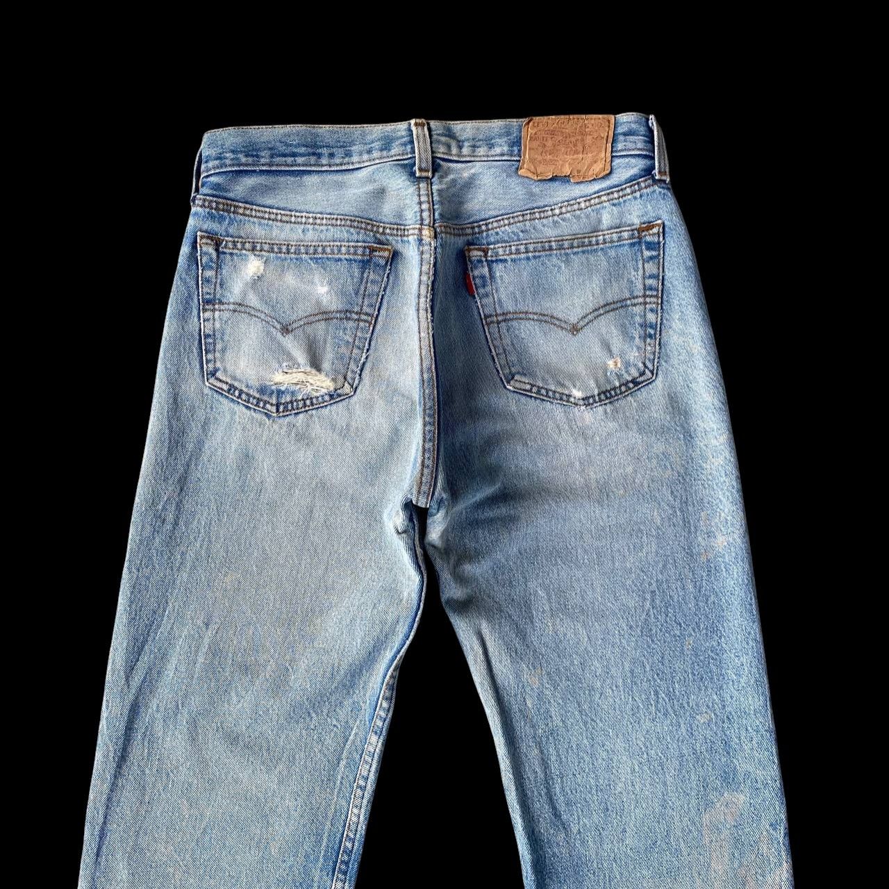 Levi's Vintage Clothing VINTAGE 80S LEVIS 501 DISTRESSED REPAIR DENIM W30X28" Size US 30 / EU 46 - 10 Thumbnail