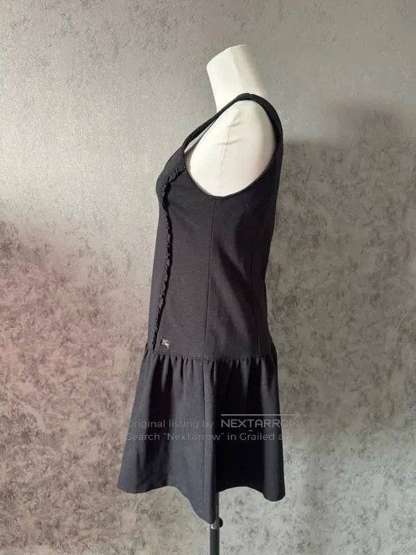 Burberry Burberry Black Cotton Midi Dress for Women. Size S / US 4 / IT 40 - 3 Thumbnail