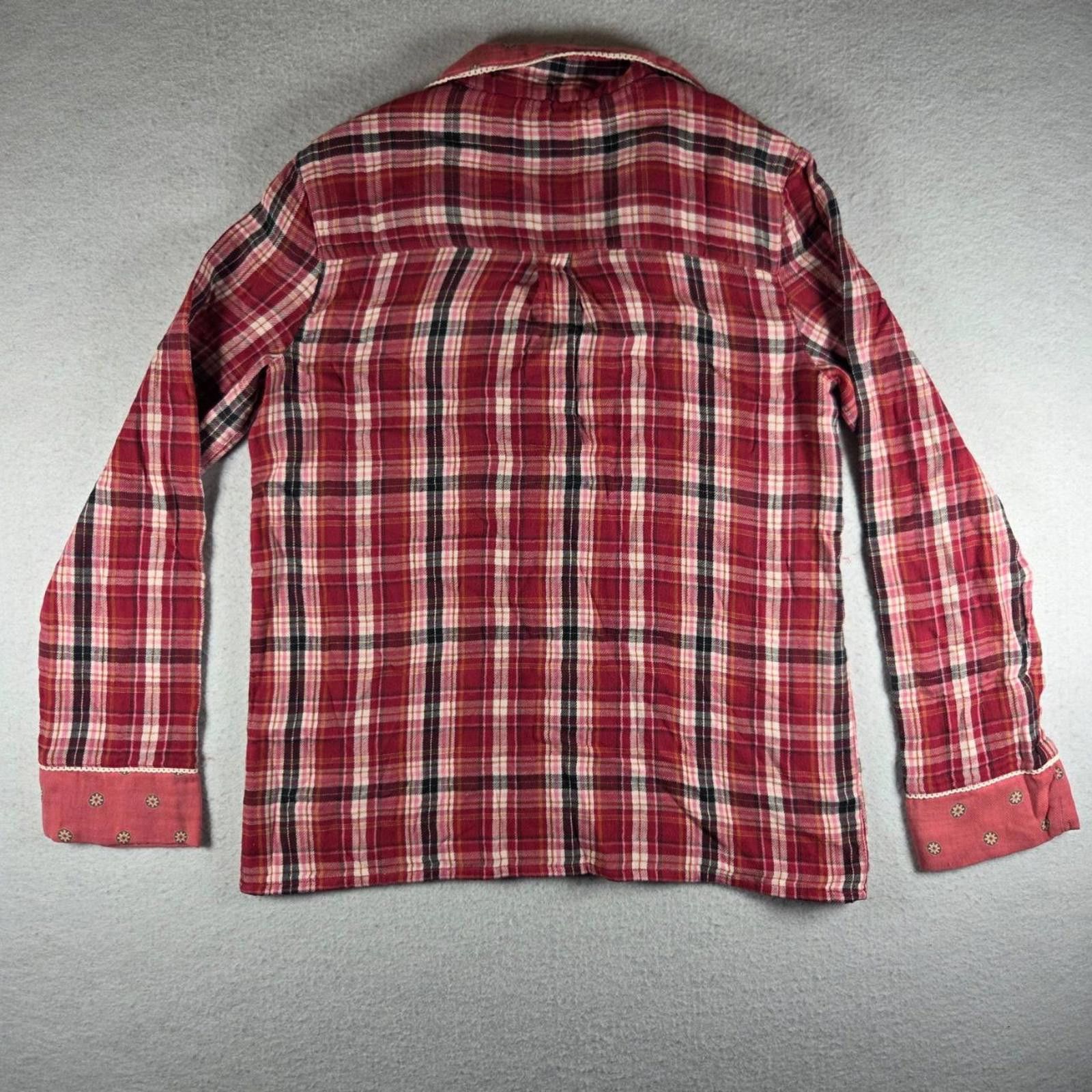 Sundae School Sundance Women's Button Up Top Small Red Plaid Flannel Size S / US 4 / IT 40 - 12 Thumbnail