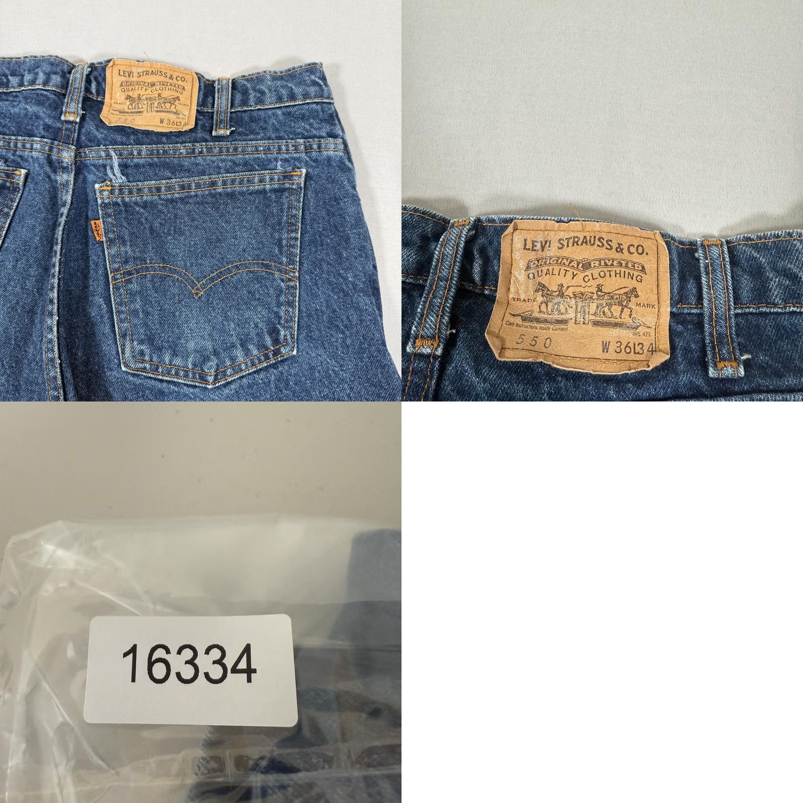Levi's VINTAGE Levi's Jeans Mens 36x34 Blue 550 Relaxed Tapered Den﻿im Pants Shirt? Size US 36 / EU 52 - 9 Thumbnail