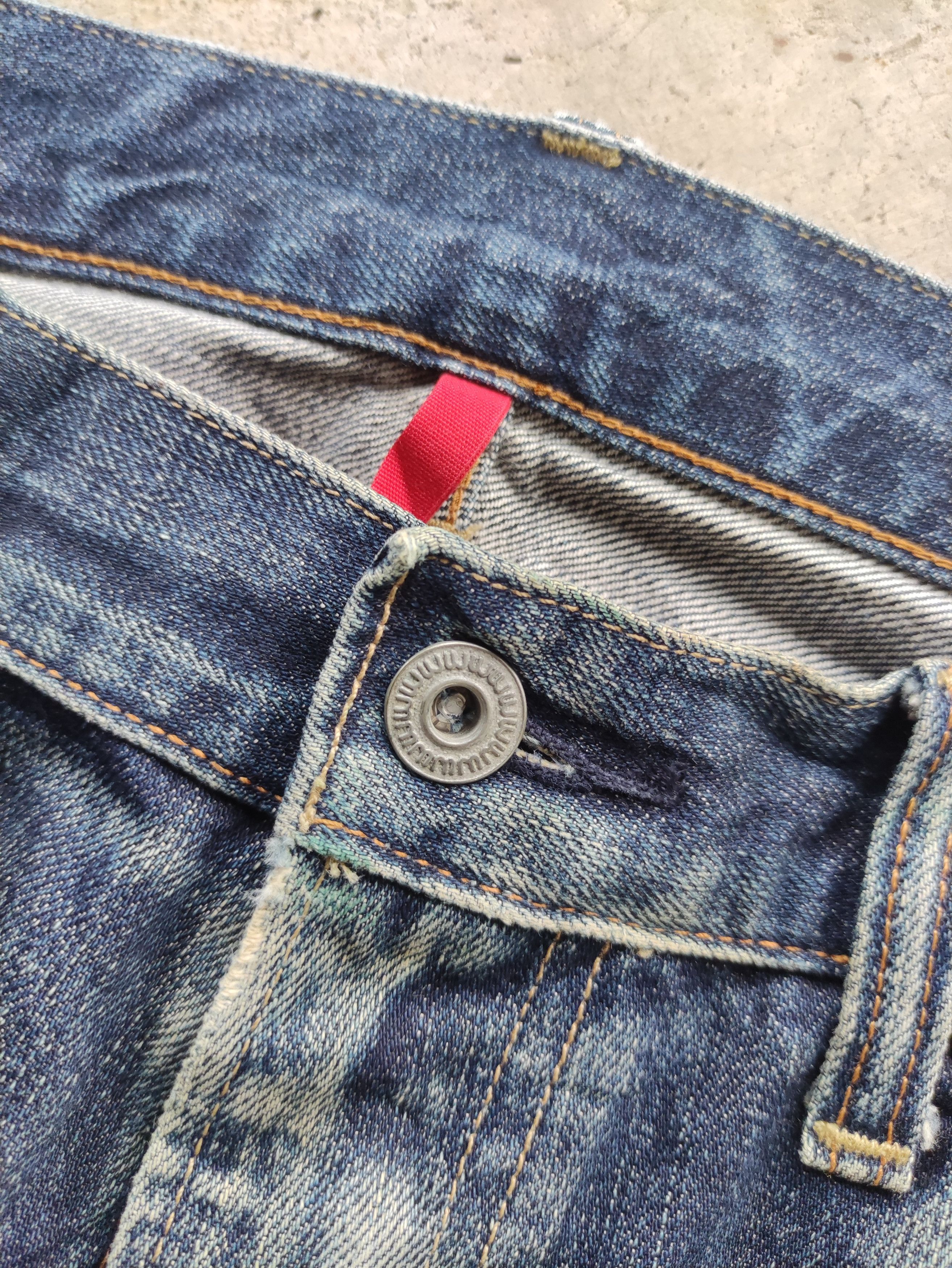Japanese Brand Vintage Japanese Jean Distressed Faded Denim Size US 35 - 5 Thumbnail