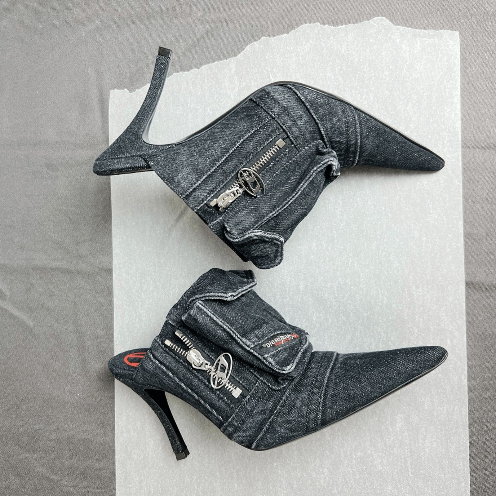Diesel NWOT Diesel D-Venus Pocket Ml Denim Mule Size US 7.5 / IT 37.5 - 7 Thumbnail
