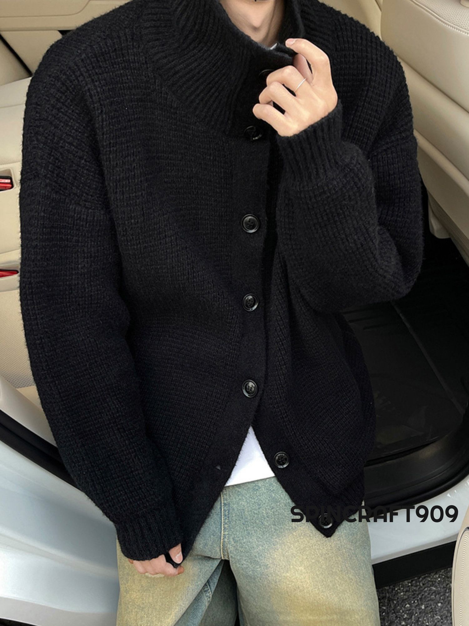 Other Turtle Neck Button Cardigan Sweater Size US M / EU 48-50 / 2 - 2 Thumbnail