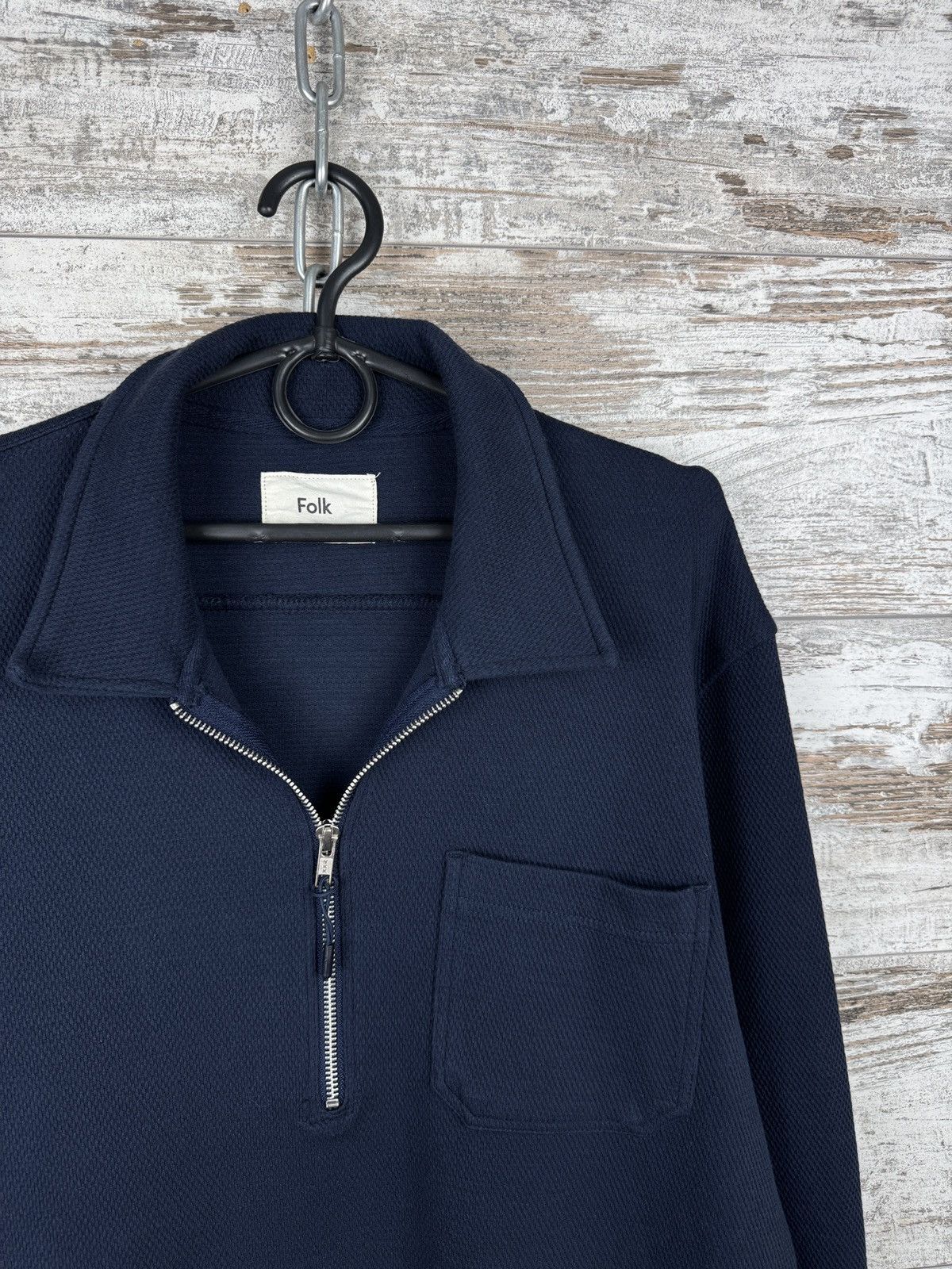 Folk Mens Folk 1/3 zip sweatshirt luxury navy hoodie polos Size US XL / EU 56 / 4 - 5 Thumbnail