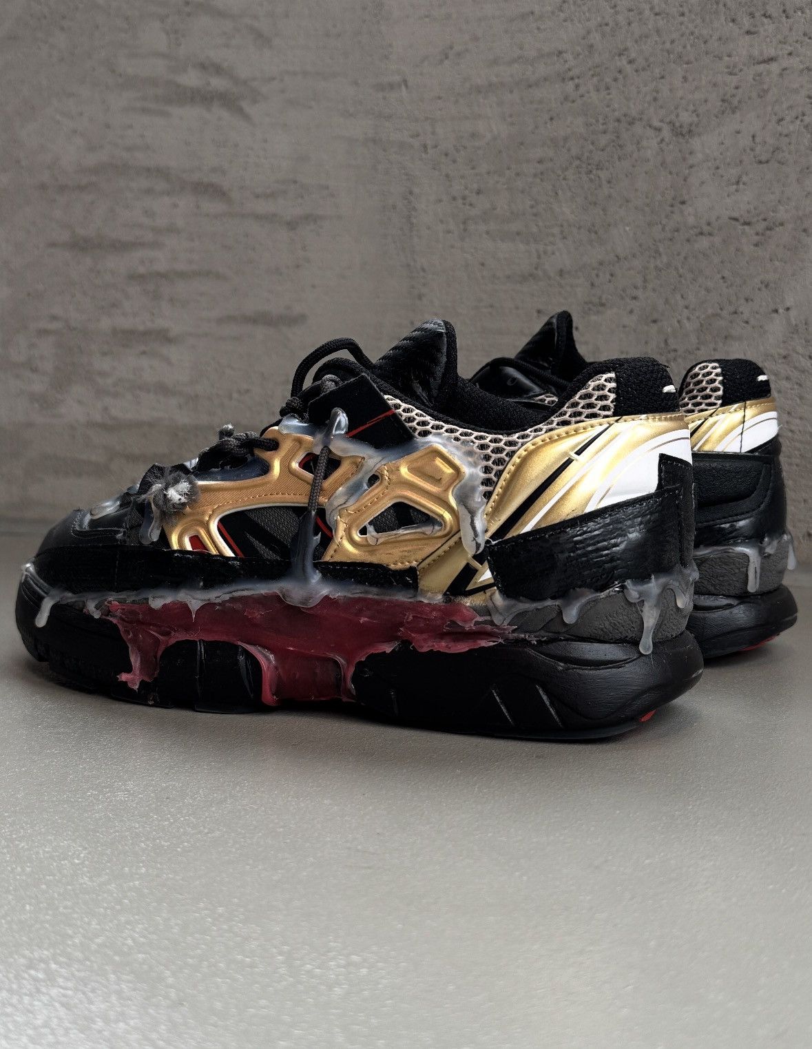 Maison Margiela Maison Margiela Fusion Sneakers Black Gold Red AW18 Size US 9 / EU 42 - 4 Thumbnail