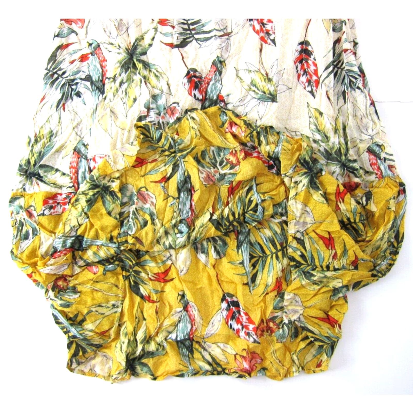 Vintage NWT Style & Co Rayon Yellow Pink Floral Bird Paradise Long Maxi Tank Sun Dress L Size L / US 10 / IT 46 - 7 Thumbnail