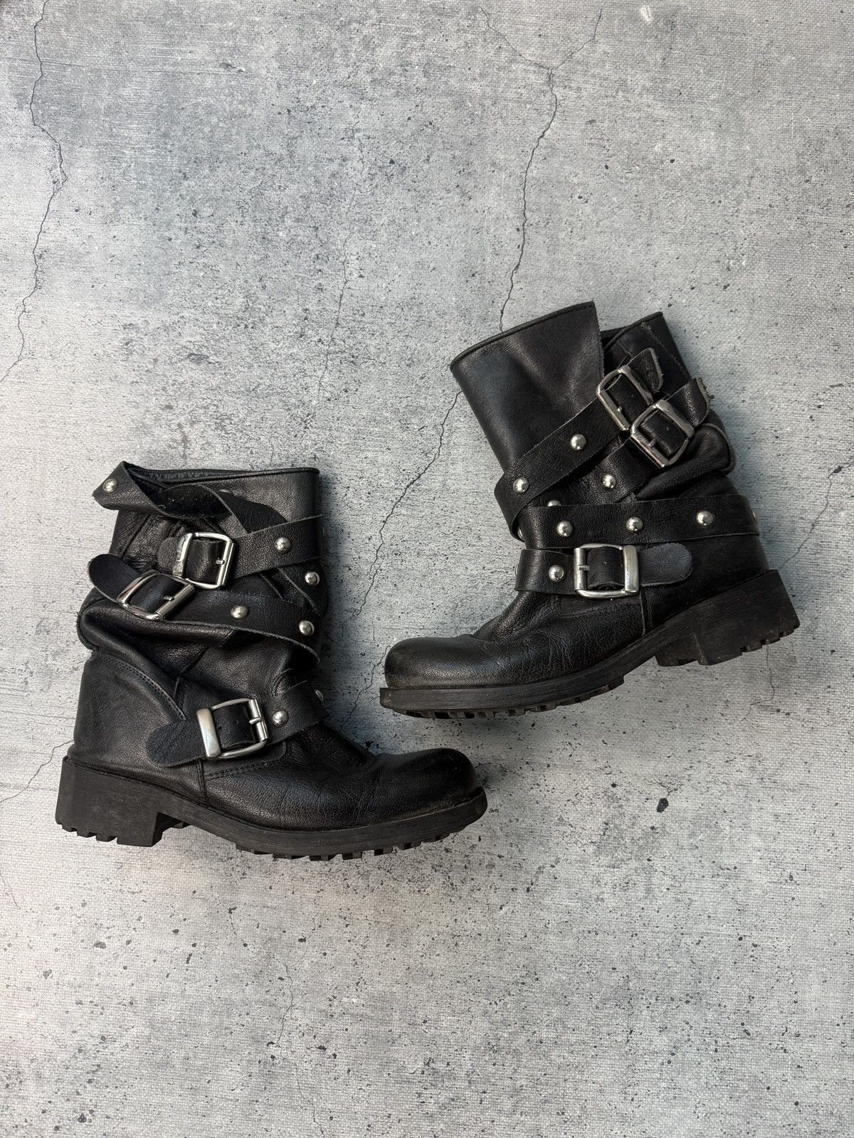 A.S.98 Rare guidi style Black Leather Boots avant garde 90s Style Size US 6.5 / EU 39-40 - 2 Thumbnail