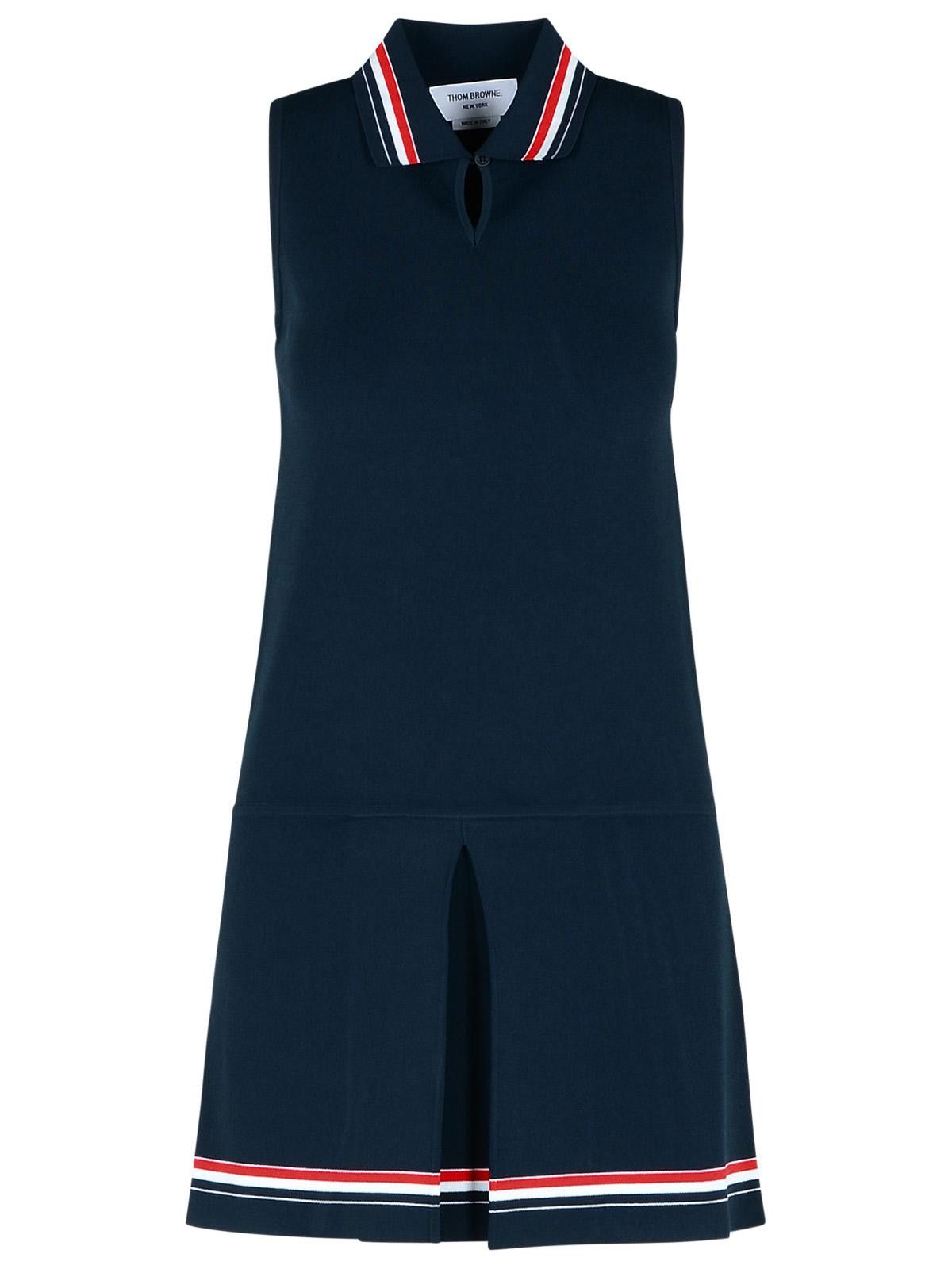 Thom Browne THOM BROWNE 'Tennis' Dress In Navy Viscose Blend Size XS / US 0-2 / IT 36-38 - 1 Thumbnail