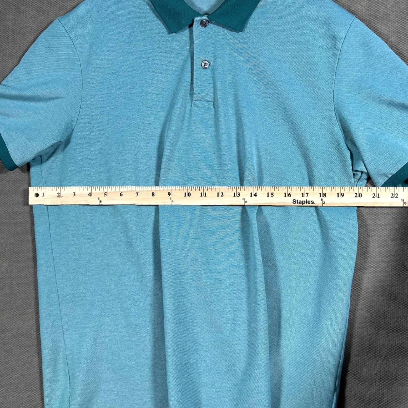 Vintage Greyson Polo Mens L Size Turquoise Green Performance Stretch Golf Polo Short Sleeve Blue Solid Logo Size US L / EU 52-54 / 3 - 8 Thumbnail