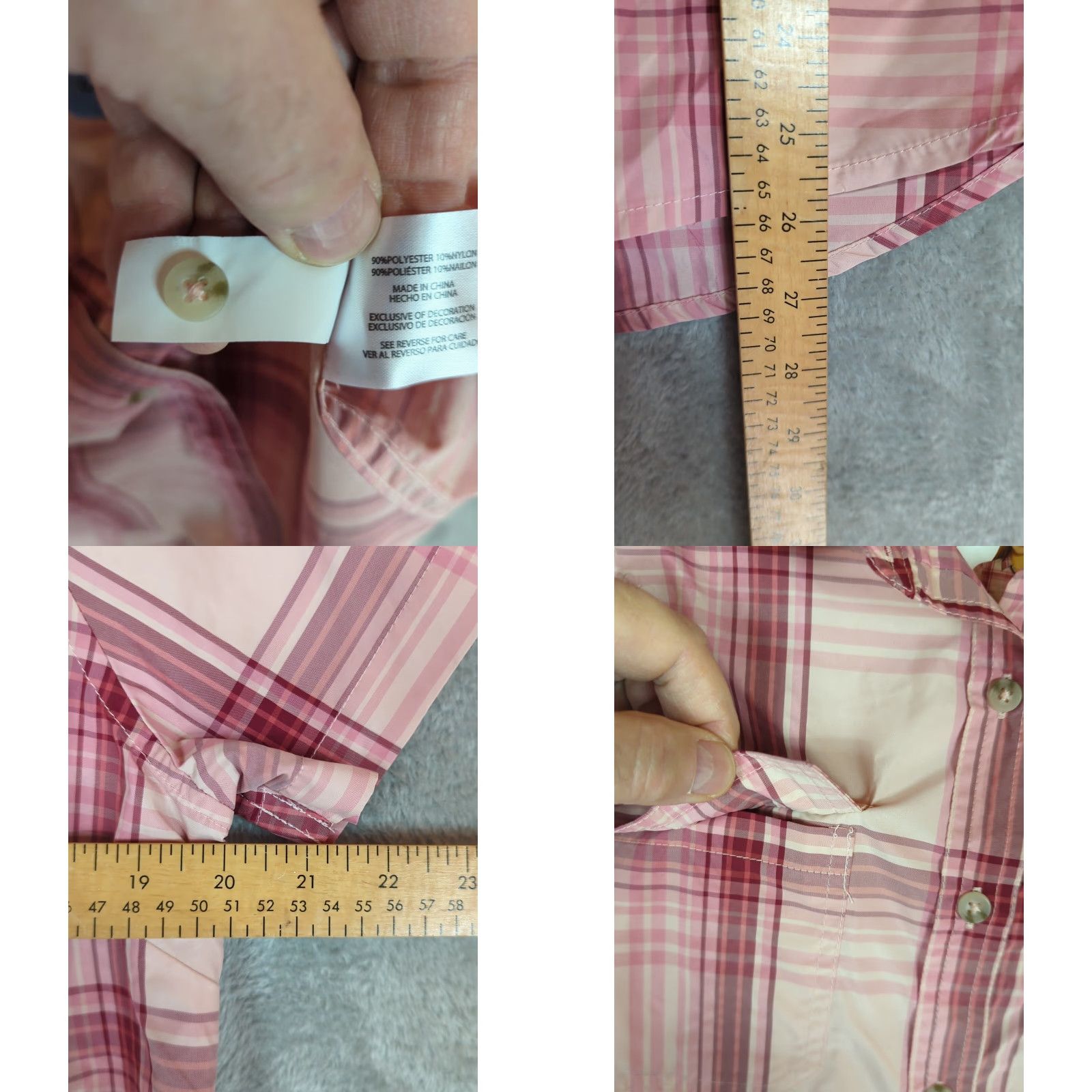 Eddie Bauer Eddie Bauer Adventurer shirt Womens Pink Plaid Short Sleeve L Button-Up Casual Outdoor Outdoorsy Size L / US 10 / IT 46 - 8 Thumbnail