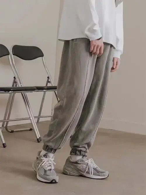 Jean 20AW Indigo Union Japan Light Grey Washed Jogger Pants Size US 32 / EU 48 - 4 Thumbnail
